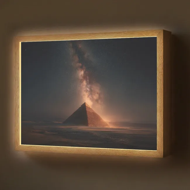 Lightbox - Wandleuchte - Pyramide - Wüste - Licht