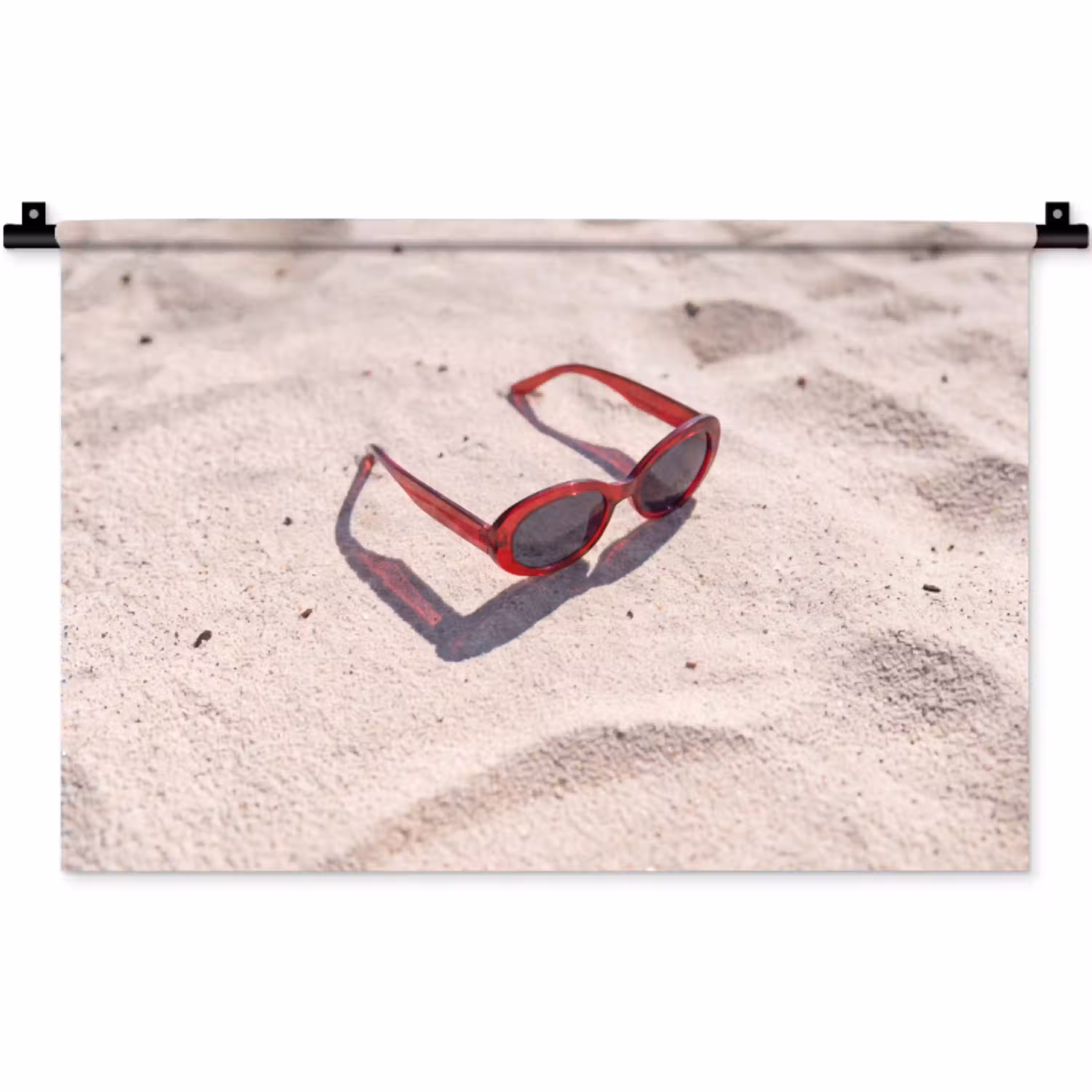 Zonnebril - Strand - Vakantie - Rood Wandkleed katoen klein -zz3d