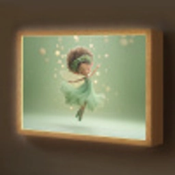 Fee - Groen - Sprookje - Sterren Light Box met batterij (Wandlamp kind) middel -z3d_website