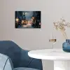 Winterdorp - Sneeuw - Donker poster papier klein -sfeer3