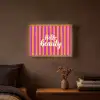 Modern - Hello - Oranje Light Box met batterij (Wandlamp) middel -sfeer4