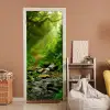 Jungle - Groen - Waterval - Natuur deurposter klein -sfeer1