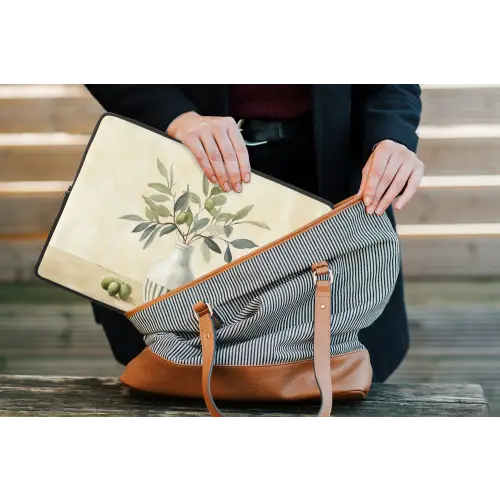 Vaas - Keramiek - Olijftakken laptophoes neopreen klein -tas