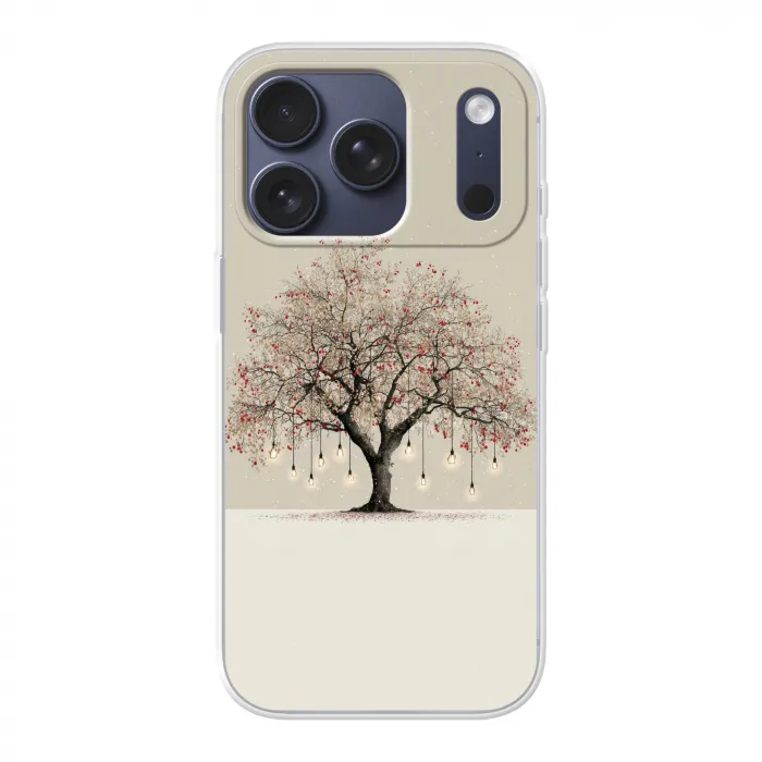 Lichtboom - Winter - Kerst - Meerkleurig Telefoonhoesje iPhone 17 Pro klein -3d