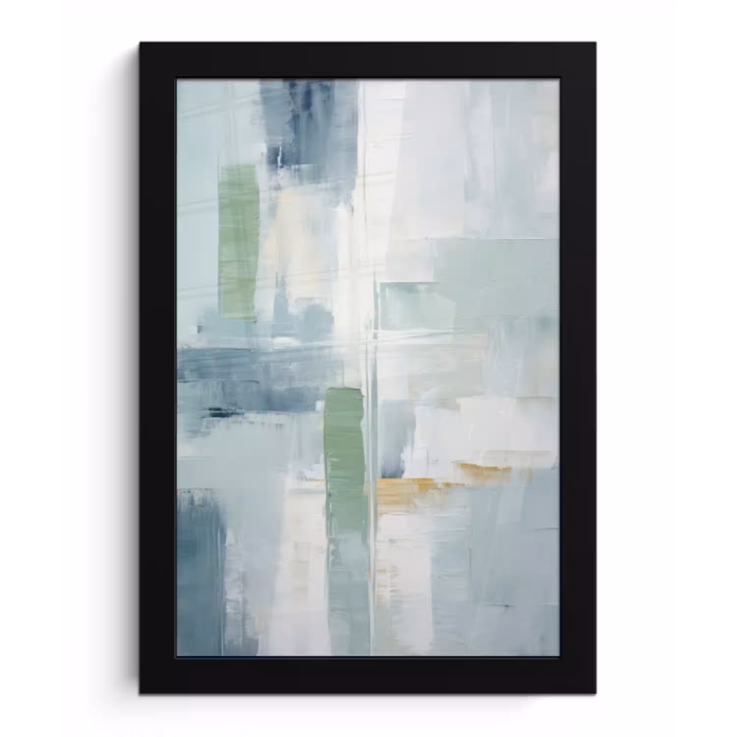 Verf - Moderne kunst - Abstract - Grijs fotolijst zwart zonder passe partout klein -3d