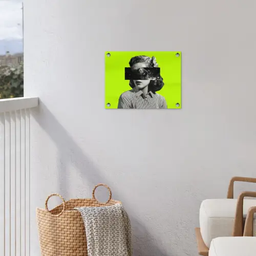 Vrouw - Sterrenhemel - Groen tuinposter los doek klein -sfeer8
