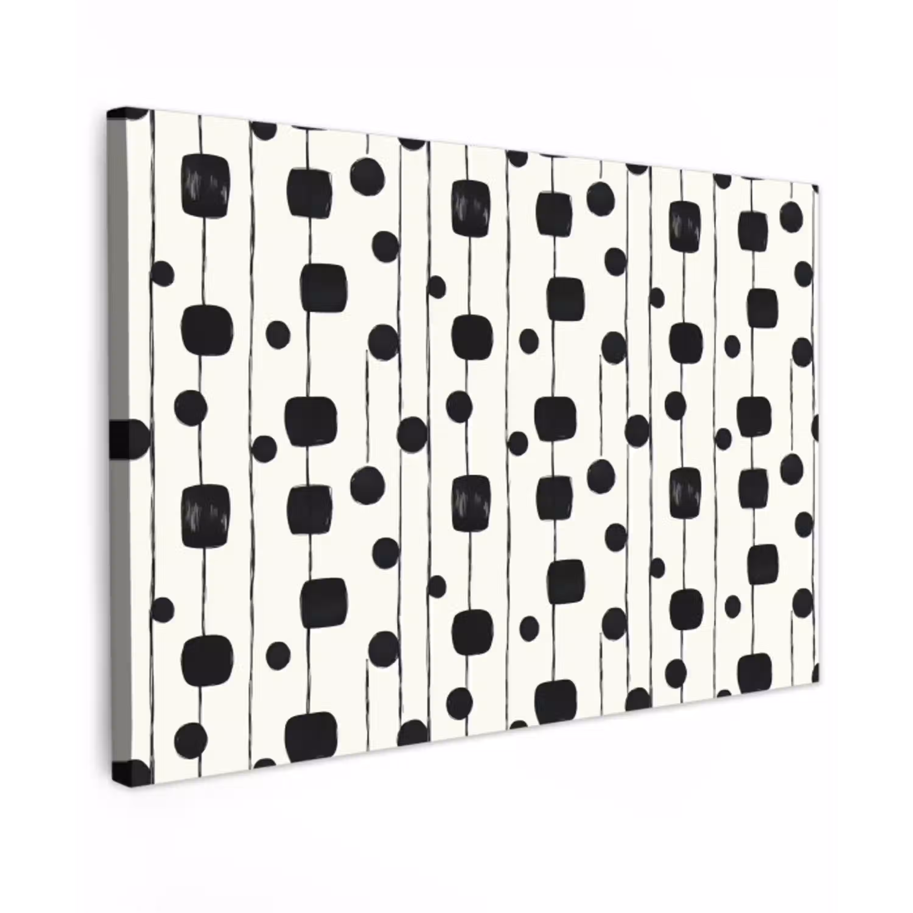 Grafisch - Modern - Zwart canvas 2cm klein 34 -z3d
