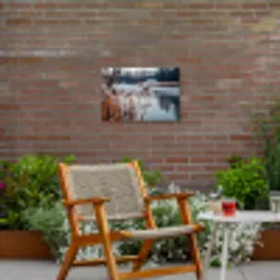 Riet - Gras - Natuur - Winter - Meer Tuinposter op houten frame 2 cm dik klein -sfeer3