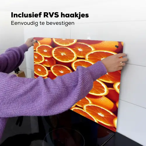 Sinaasappels - Oranje - Gesneden Inductie beschemer met haakjes klein 777 -ky-ophangen-nl