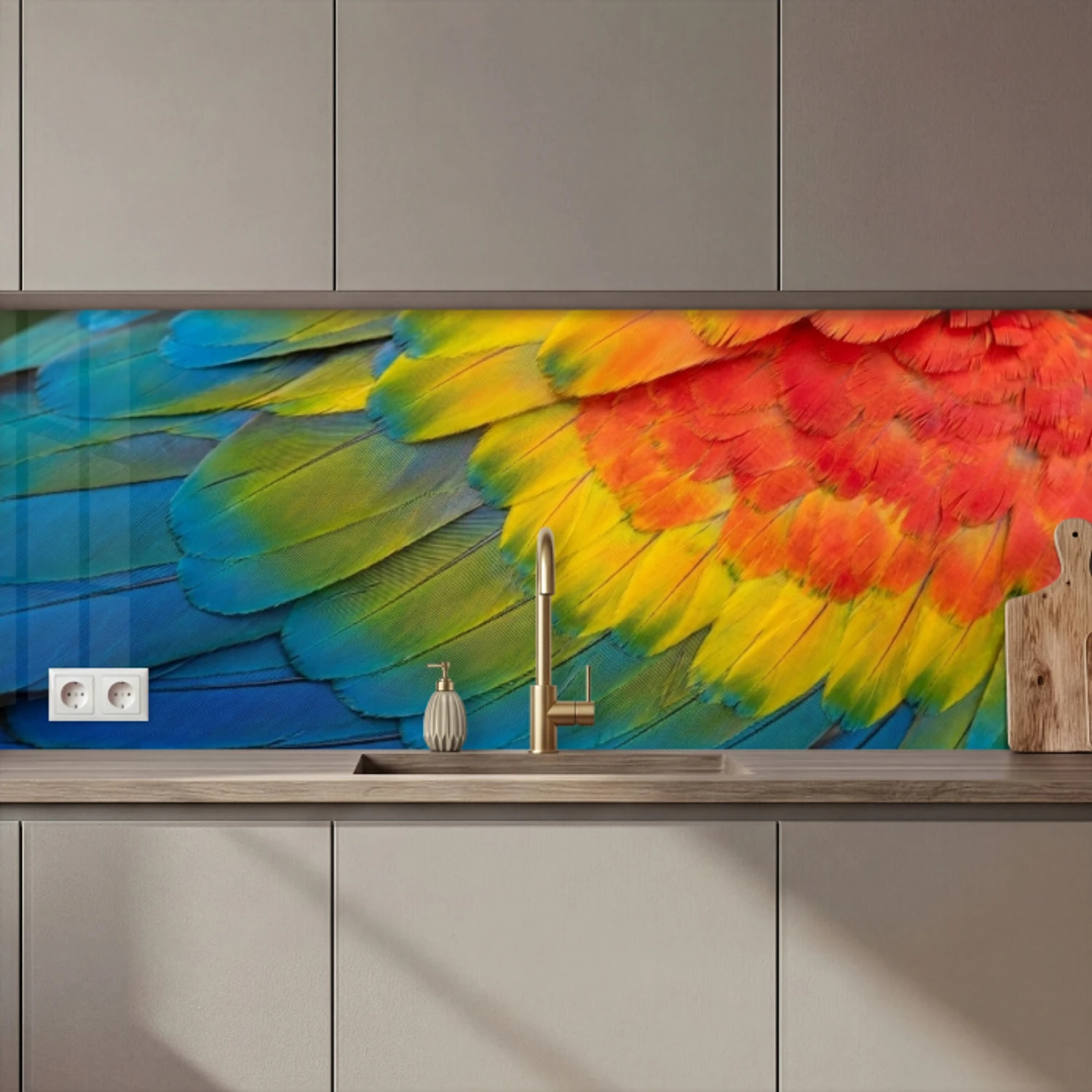 Veren - Ara - Kleurrijk keuken achterwand 2 middel zz_3dshopping