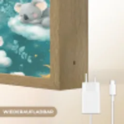 Koala's - Betoverend - Blauw Light Box met batterij (Wandlamp) middel 907 -USP_websiteoplaadbaarDE