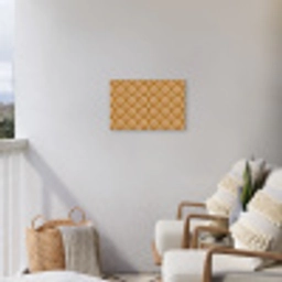 Bloemen - Modern - Oker Tuinposter op houten frame 2 cm dik klein 845 -sfeer1