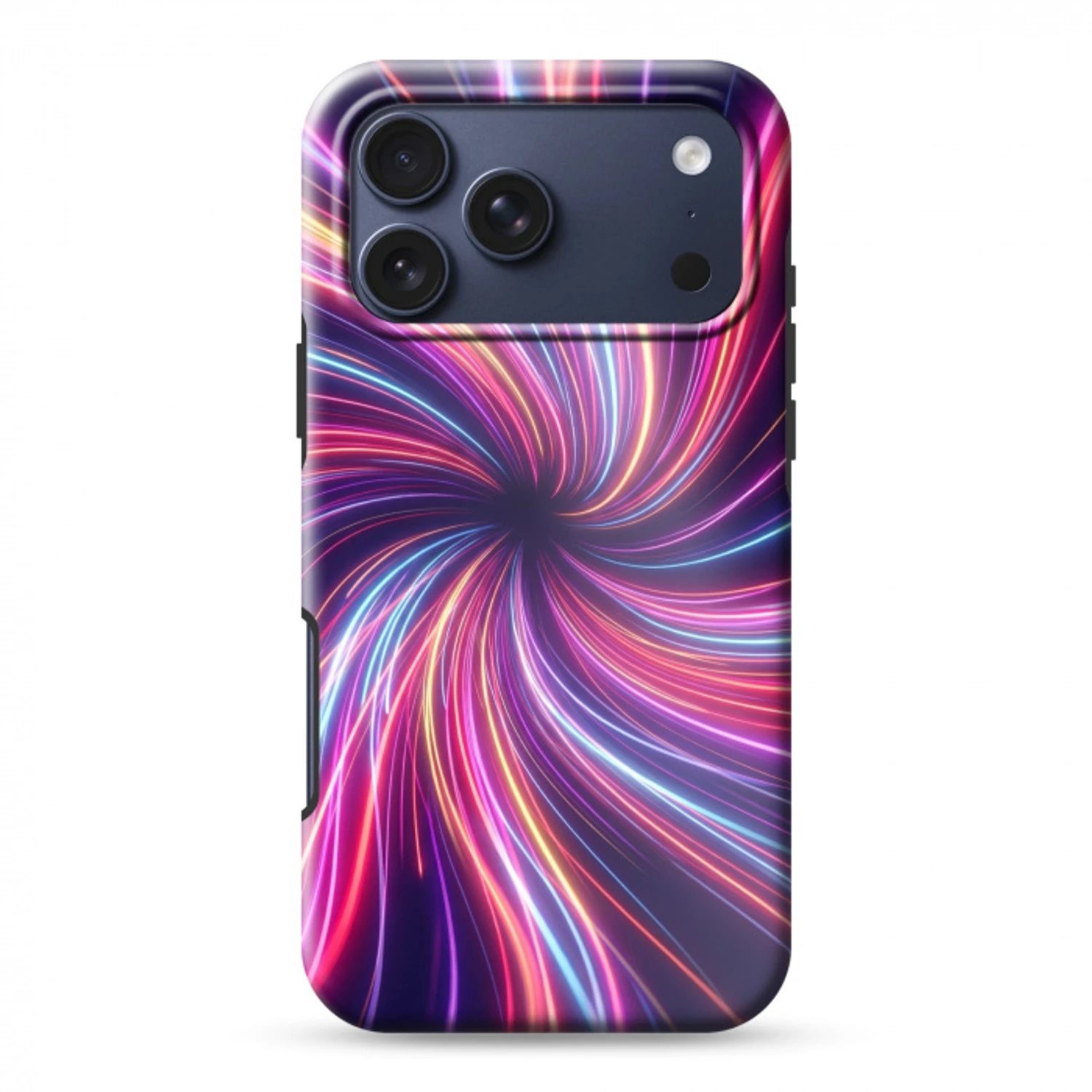 Abstract - Swirl - Futuristic - Neon Toughcase MagSafe Apple iPhone 17 Pro Max klein -3d