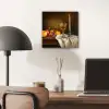 Fruit -  Stilleven - Wijn - Kaars aluminium wit klein -sfeer5