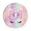 Eenhoorn - Glitters - Regenboog - Pastel Wandcirkel aluminium klein -3d