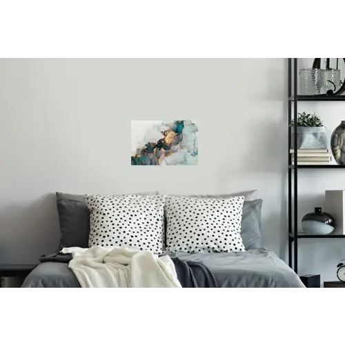 Blauw - Marmer - Goud Muursticker klein -slaapkamer