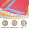 Grapefruit - Geschilderd - Roze - Strepen Akoestische PET Vilt - Rond klein -closeup_NL