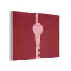 Love - Hart - Rood PET vilt klein -3d