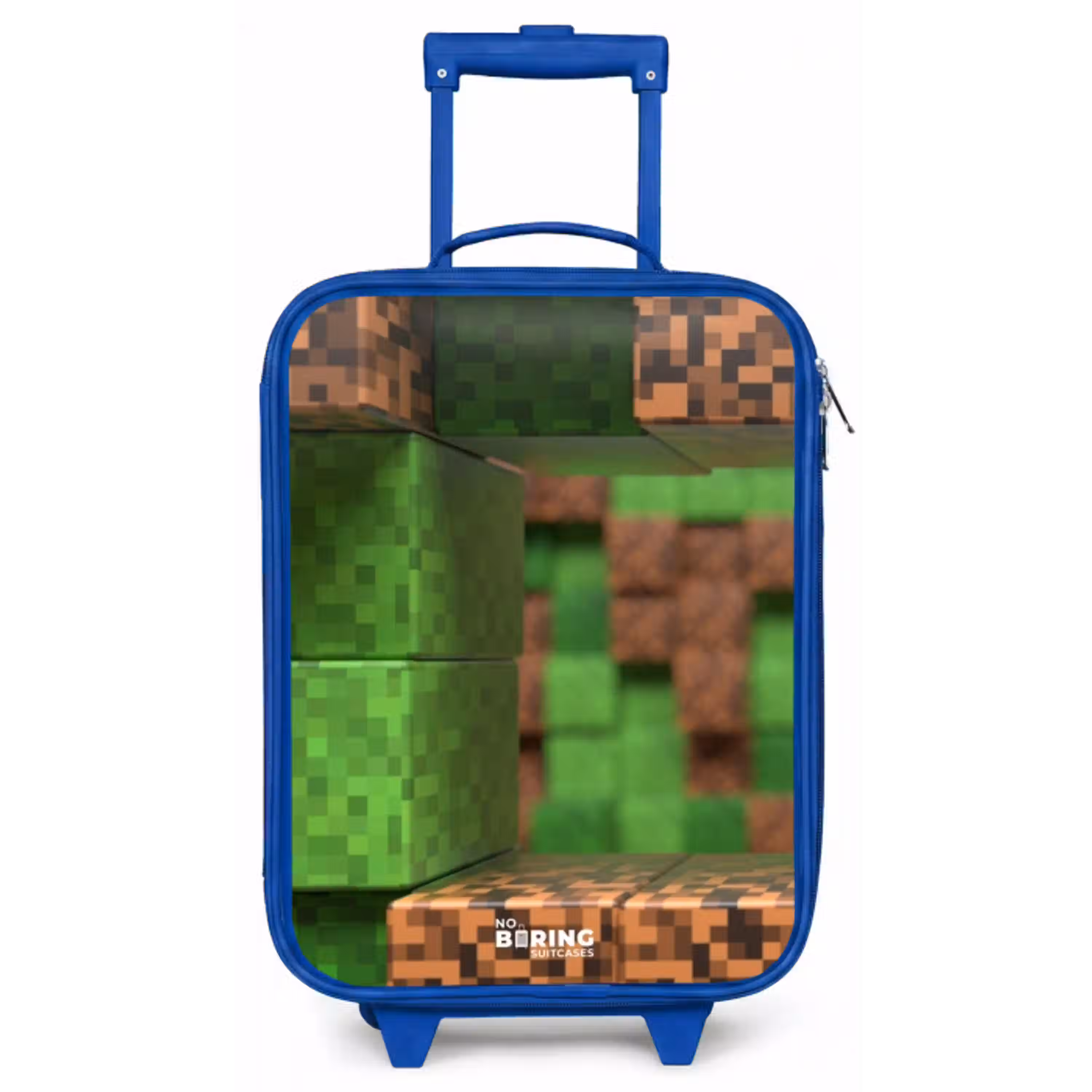 Close-up met pixelachtige blokken Kinderkoffer - Blauw klein -zz3dotto