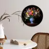 Kleur - Vaas - Bloemen - Boeket Wandcirkel kunststof plaat 5mm dik klein -sfeer4