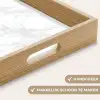 Minimalistisch - Wit - Grijze aders Dienblad Rechthoek middel 911 -USP_HandgreepNL