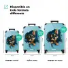 Kleine chihuahua steekt kop door blauwe wand NBS - Handbagage koffer - Kinderen Unisex middel zzzzzzVergelijking_3FR