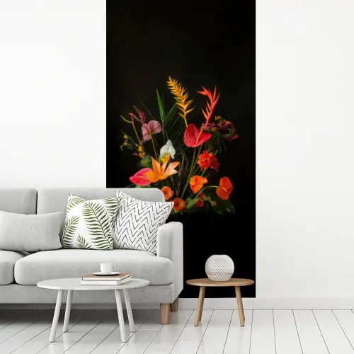Schaal - Boeket - Bloemen fotobehang vinyl groot -woonkamer