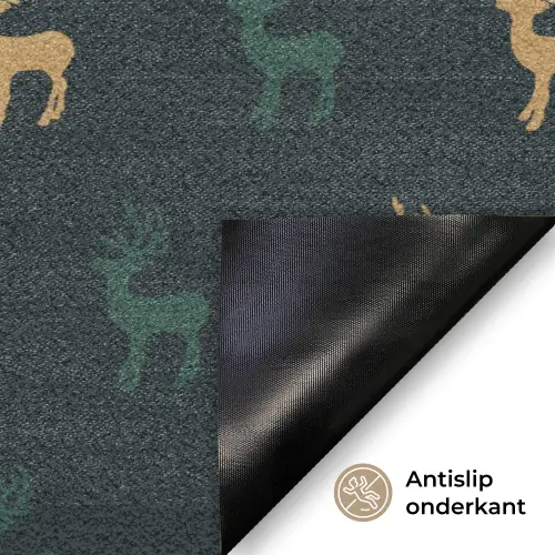Patroon - Groen - Herten Deurmat klein 898 -antislip_NL