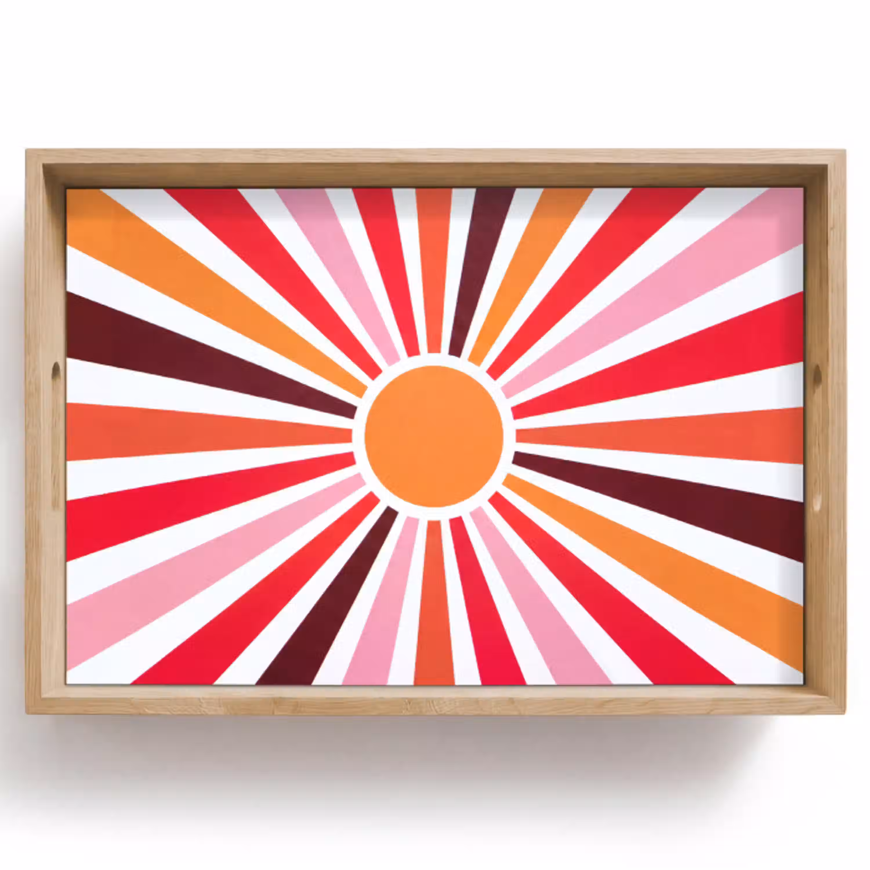 Zon - Stralen - Abstract - Kleurrijk Dienblad Rechthoek middel -z3d_shopping