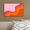 Retro - Waves - Kleurrijk canvas 2cm klein -sfeer3