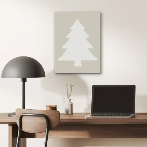 Japandi - Kerstboom - Beige - Kerstversiering PET vilt klein -sfeer5