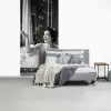 Bad - Bubbels - Zwart - Wit fotobehang vinyl groot -slaapkamer