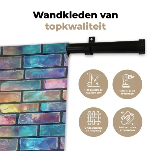 Gloed - Kleuren - Muur - Glans Wandkleed katoen klein 269 -sfeer2