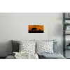 Olifanten - Savanne - Zonsondergang Muursticker klein -slaapkamer