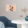 Bloemen - Blaadjes - Minimalistisch - Roze poster papier klein -sfeer3