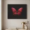 Vlinder - Rood - Minimalistisch Textielframe zwart klein -sfeer2