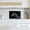 Zebra - Dier - Zwart keuken achterwand spatscherm klein -sfeer4_FR