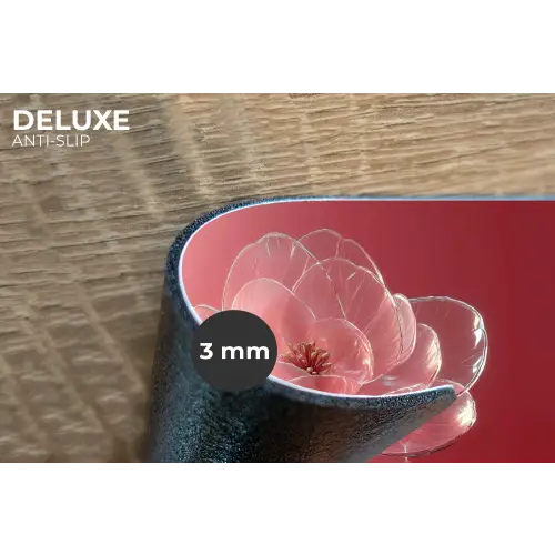 Sierlijk - Bloem - Roze - Glazen Placemat vinyl groot -closeup