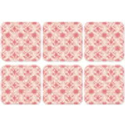 Roze - Bloemenmotief - Wit - Modern onderzetter kurk middel 366 -zkaufland3dotto