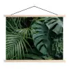 Planten - Jungle - Bladeren - Tropisch textielposter latten blank klein -3d