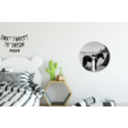 Vrouw - Paard - Artistiek Wandcirkel aluminium klein -kinderkamer