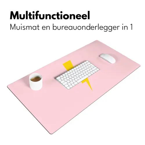 Why not - Bliksem - Roze Muismat XXL klein -sfeer4