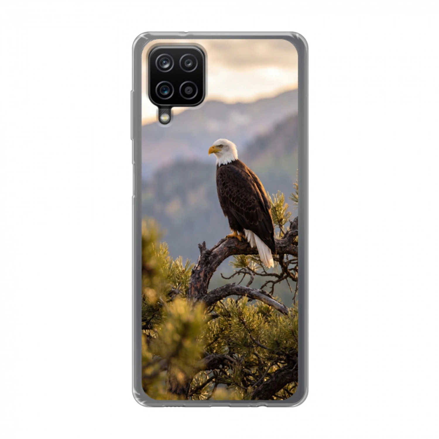 Zeearend - Boom - Bergen - Groen Telefoonhoesje Samsung Galaxy A12 klein -3d