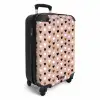 Driekleurige hartjesrijen NBS - Handbagage koffer - Volwassenen Unisex middel -productfoto_3d