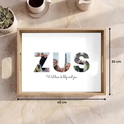 Zus - Lettercollage Dienblad Rechthoek middel -USP_Formaat