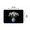 Wit - Bloemen - Tulpen - Vaas Placemat vinyl groot -specs