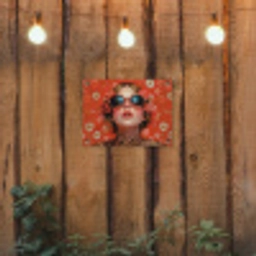 Vrouw - Kleurrijk - Dierenprint - Bloemen tuinposter los doek klein -sfeer1