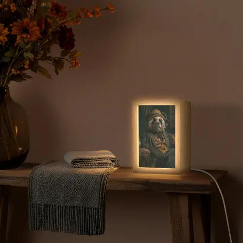 Panda - Hoed - Bril - Pak Light Box met kabel (Tafellamp) klein -sfeer4