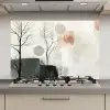 Wabi sabi - Beige - Plant keuken achterwand spatscherm klein -3d_website