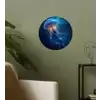 Kwal - Lichtgevend - Tentakels - Blauw Wandcirkel behangsticker klein -sfeer2